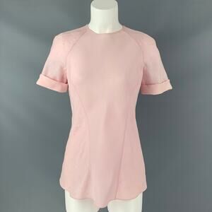 NONOO Size 6 Light Pink Quilted Stitch Blouse